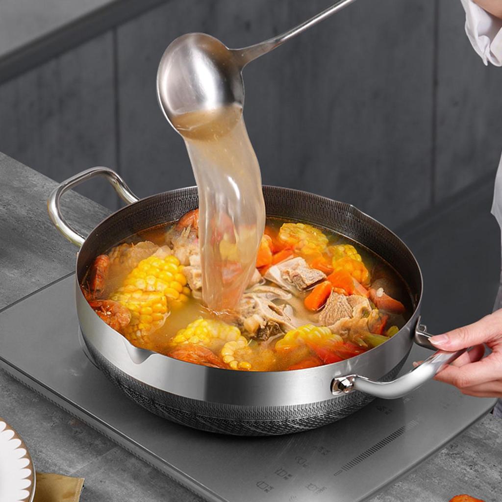 Stainless Steel Cooking Pot with Handles for Induction Cooktop