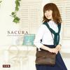 SACURA Made In Japan Natural Leather Shoulder Bag [SPIRATIO] Horizontal Type, Black