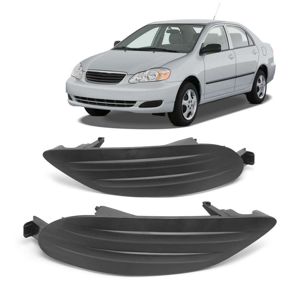 Pair of Front Bumper Fog Light Grille Cover 5212702170 Fits for Toyota Corolla Sedan 05 08