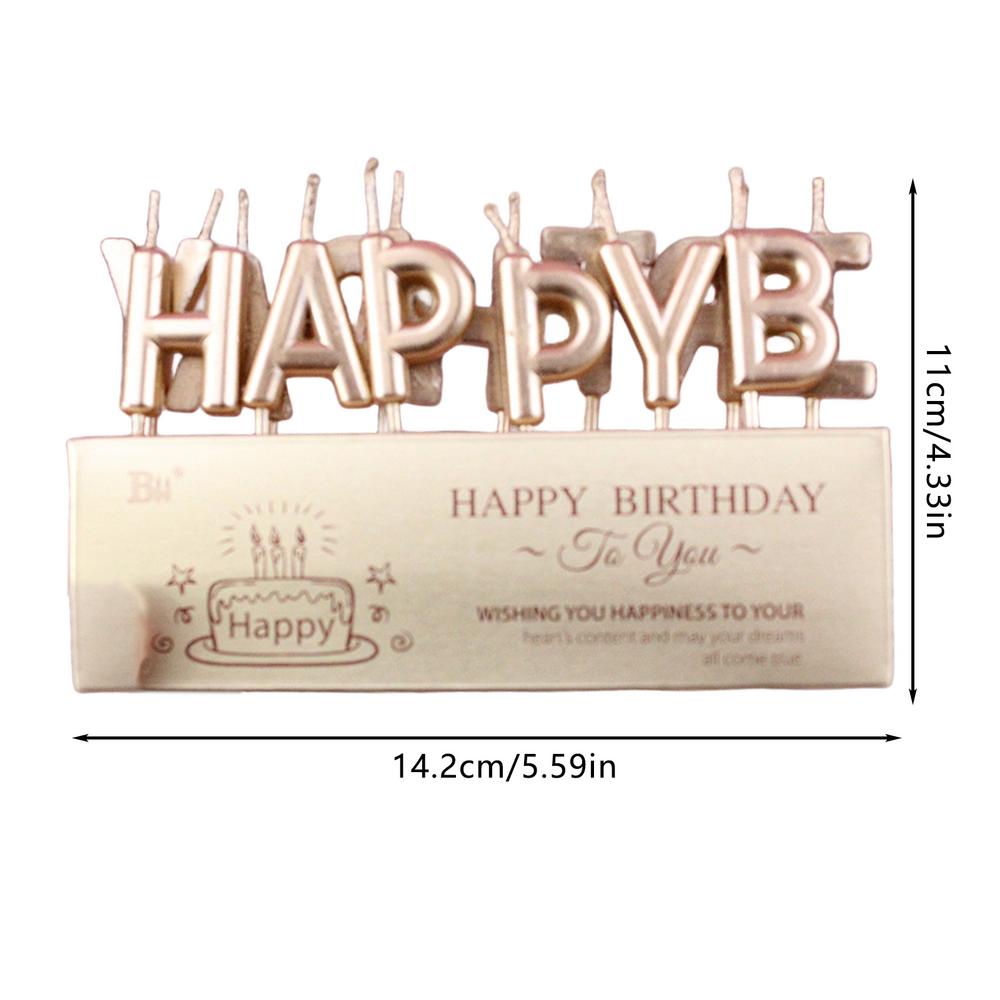 Happy Birthday Gold Letter Candle Silver Happy Birthday Candle Party Birthday Candle Anniversary Celebration Birthday Candle