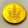 Königin Elisabeth II., Krone 70. Jahrestag Goldmedaille, Geschenk Goldmünze Gedenkmünze
