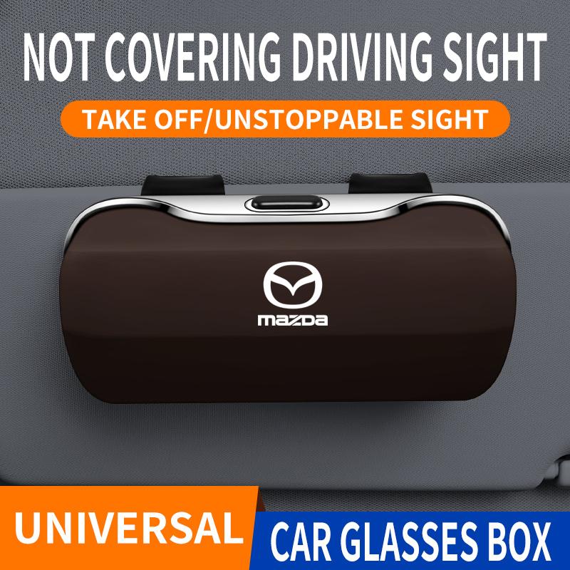 For Mazda SKYACTIV Axela Atenza CX30 CX5 CX8 CX9 MX5 RX8 Car Visor Sunglasses car Glasses Case Glasses Holder Glasses Clip Box