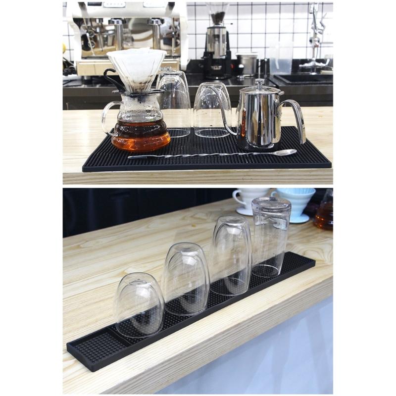 Bar Mat Non-Slip Bar Service Spill Mat Bar Table Mat Restaurant Kitchen Counter Bar Pad Anti-Skid Heat Resistant Drain