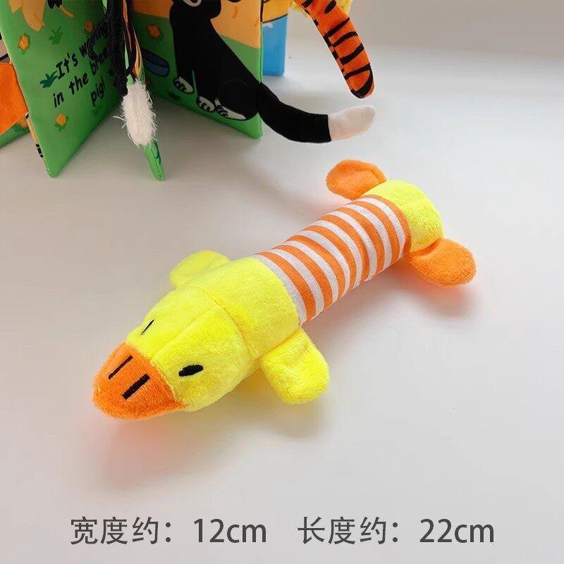 Plush Pet Toy Dogs Cats Durable Squeaky Carrot Shape Chew Soft Rabbit Fur Material Interactive Self-Entertainment