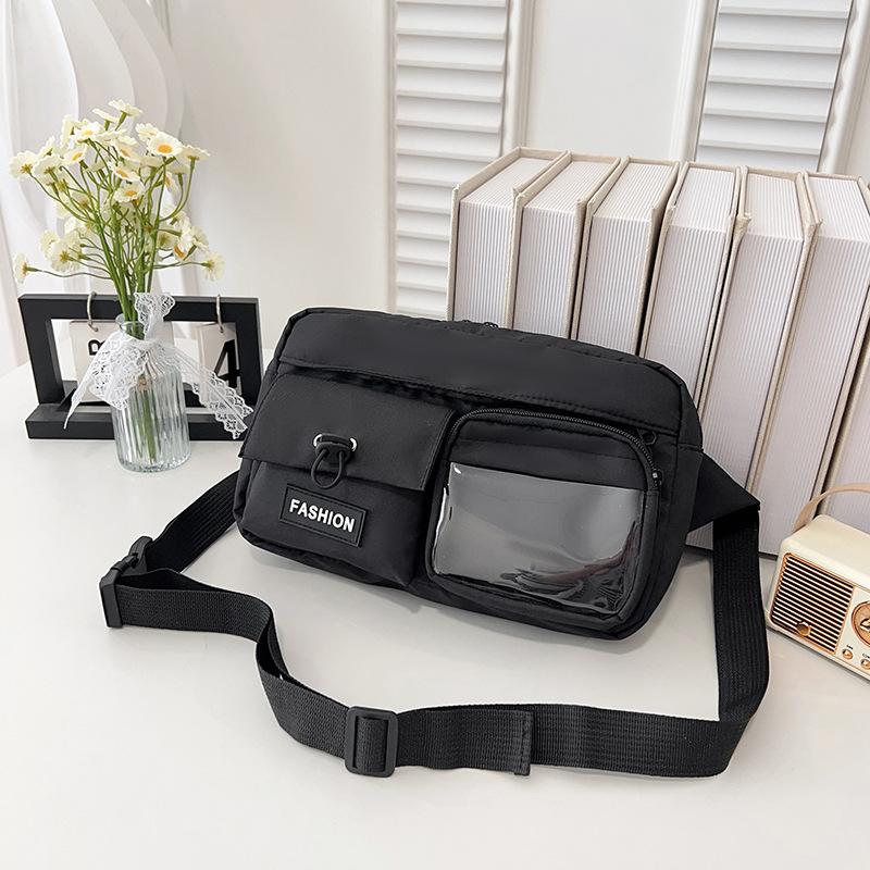 

Street trend versatile casual shoulder messenger bag wide shoulder strap comfortable fashion large capacity casual bag чорний