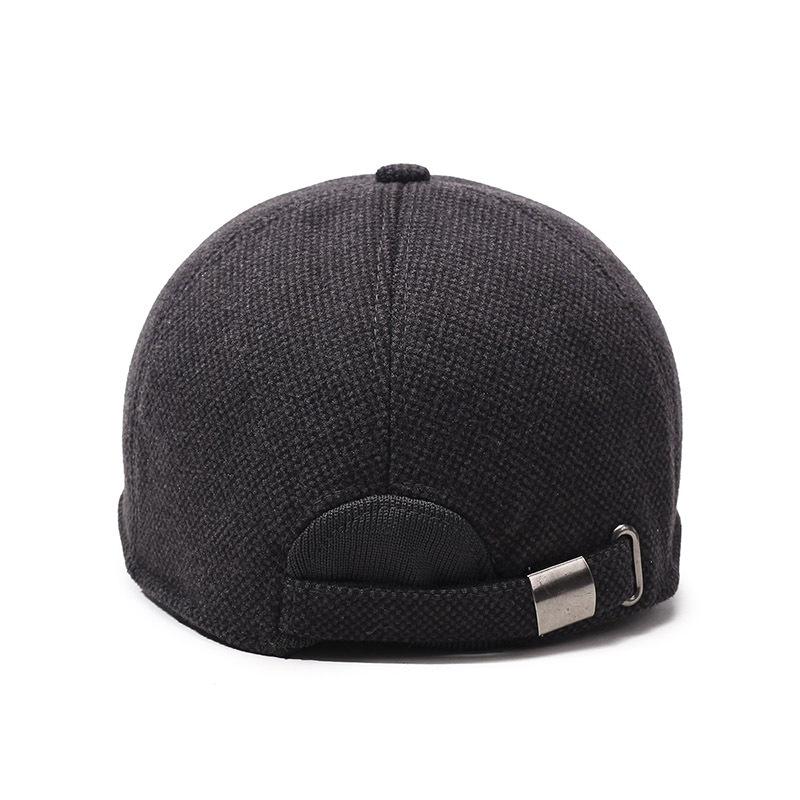 Men'S Season New Thermal Cap Middle-Aged And Elderly Windproof And Cold-Proof Cap, Ear Cap, Fleece Thickened Baseball Cap