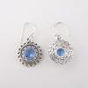 Tanzanite Gemstone 925 Sterling Silver Jewelry Handcrafted Dangle Earrings 1.57" CE-19-5