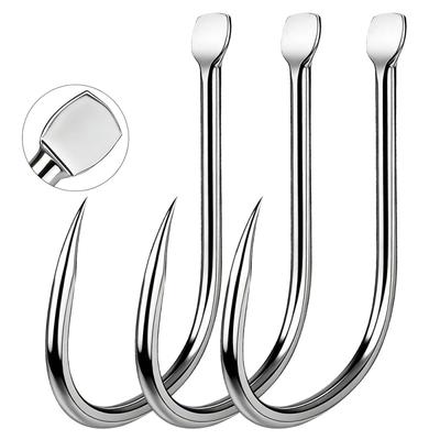 Neu 20 Stück pro Schachtel 2# 1# 3/0# 5/0# Starke Hochkohlenstoffstahl Jig Blei Haken Einzelhaken für Meeresfischerei Karpfen Barsch Köder