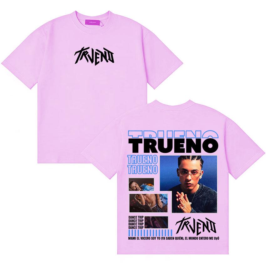 Rapper Trueno DANCE TRIP Tour Merch Tshirt Unisexs Women Fashion Short Sleeve Tee Shirts Y2K Cotton Casual Loose Teenagers Tshirts