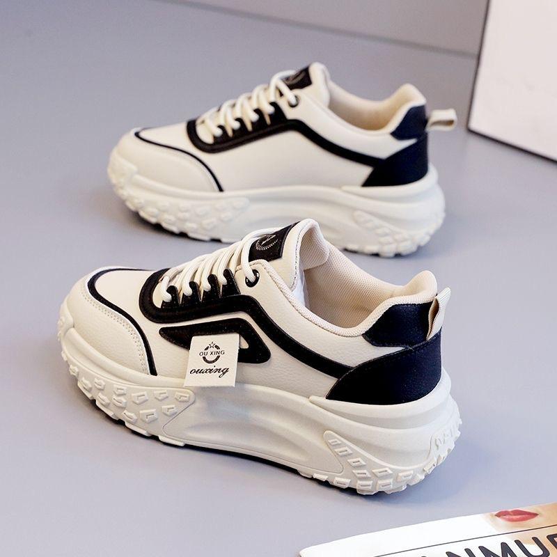 

2025 autumn new dad shoes broken size thick sole heightening women s shoes trend fashion versatile sports casual shoes trend 35 чёрный