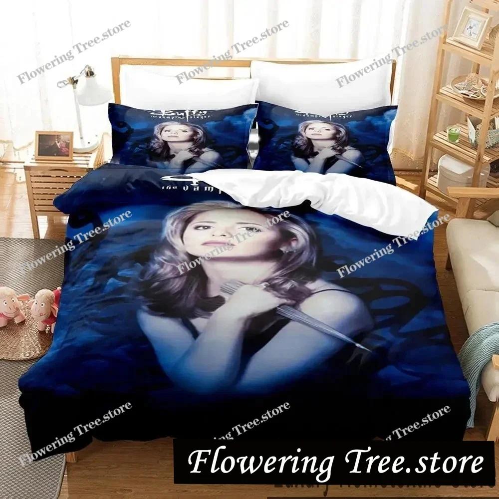 3D Print Buffy the Vampire Slayer Bedding Set Boys Girls Twin Queen King Size Duvet Cover Pillowcase Bed boys Adult