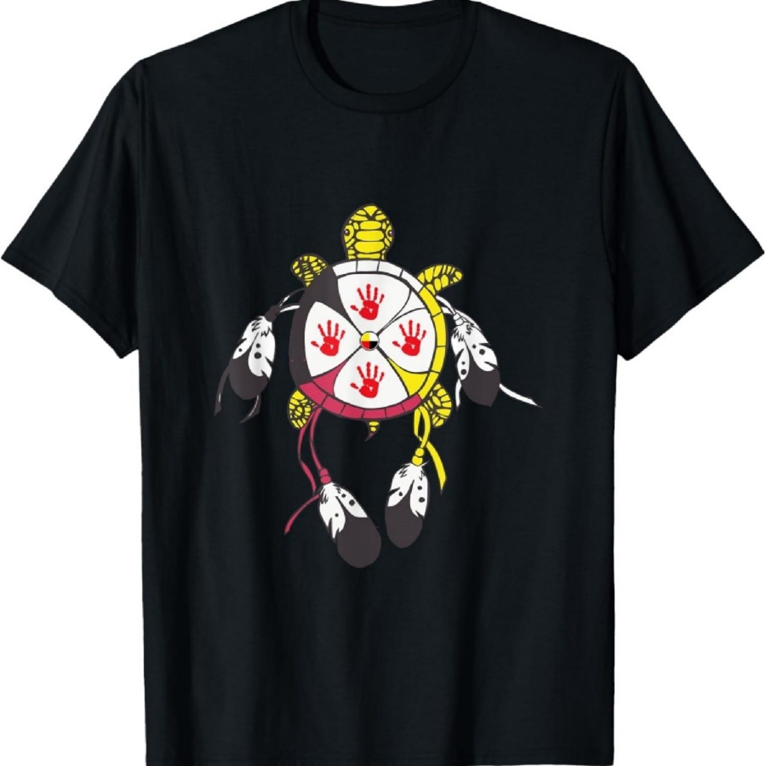 

Футболка Колесо Медицины MMIW Коренной американец черепаха XXXXXL чёрный