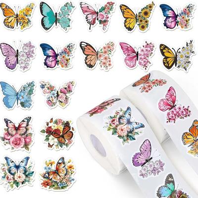 100-500Pcs High-Quality Beautiful High-Quality Butterfly High-Quality Thank High-Quality You High-Quality Stickers High-Quality Gift High-Quality