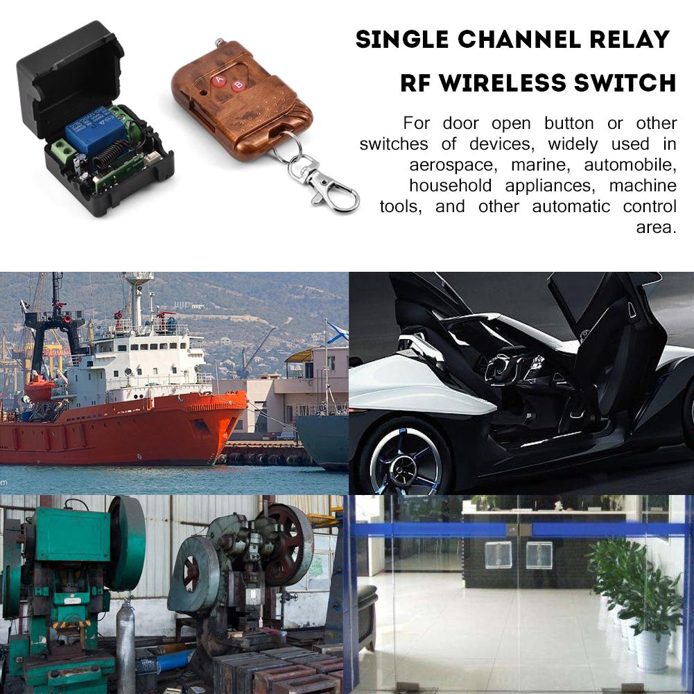 DC 12V 10A Single Channel Relay RF Wireless Switch Receiver   Remote Control Transmitter