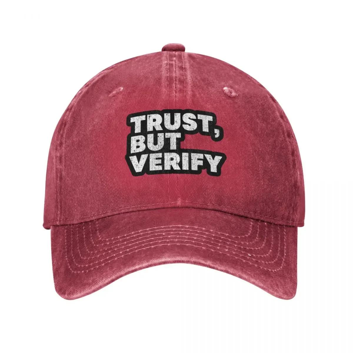 Trust But Verify Baseball Cap Cosplay Hat Luxury Brand Rugby Thermal Visor Unisex Womens