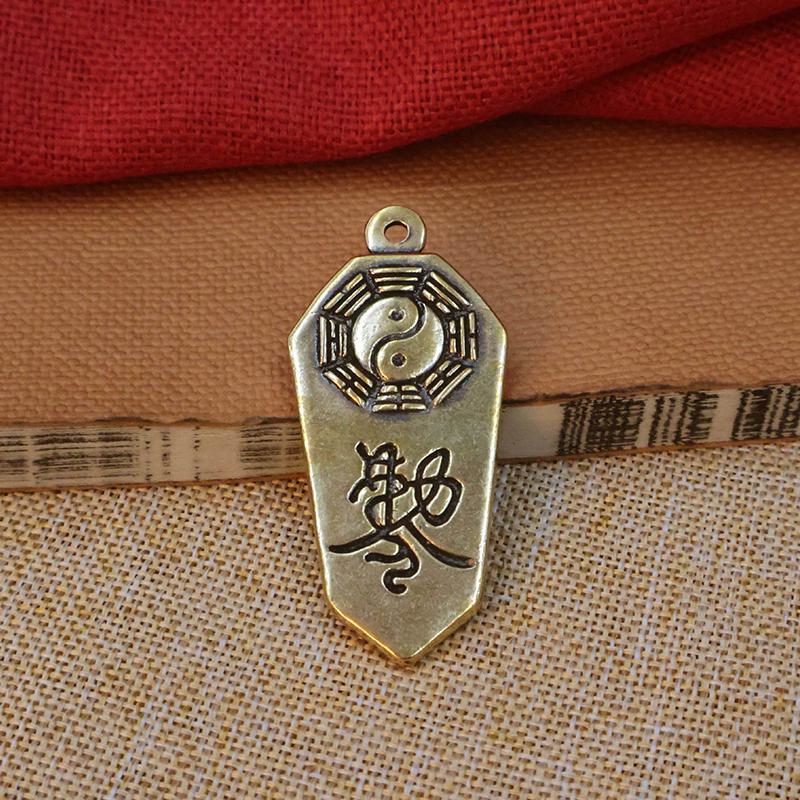1Pcs Taoist Buddhist Masters Use Tai Chi Eight Trigrams To Bless Peace Amulets Pendants Feng Shui Spirit Brand Amulets
