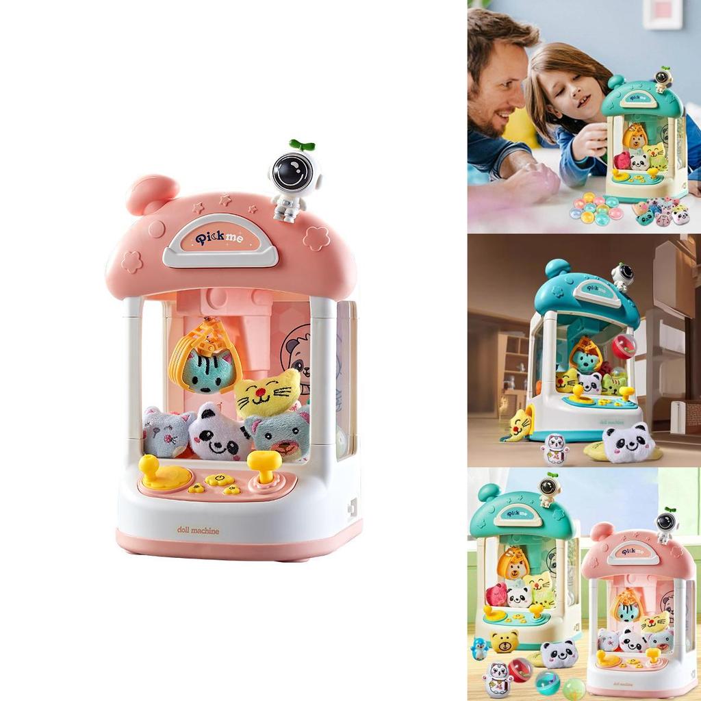 Colorful Mini Coin Operated Claw Machine Toy For Kids With Adorable Plush Toys And Capsules
