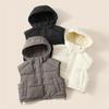 Children's Hooded Padded Shawl Vest for Autumn/Winter - Warm and Stylish Outerwear for Boys and Girls