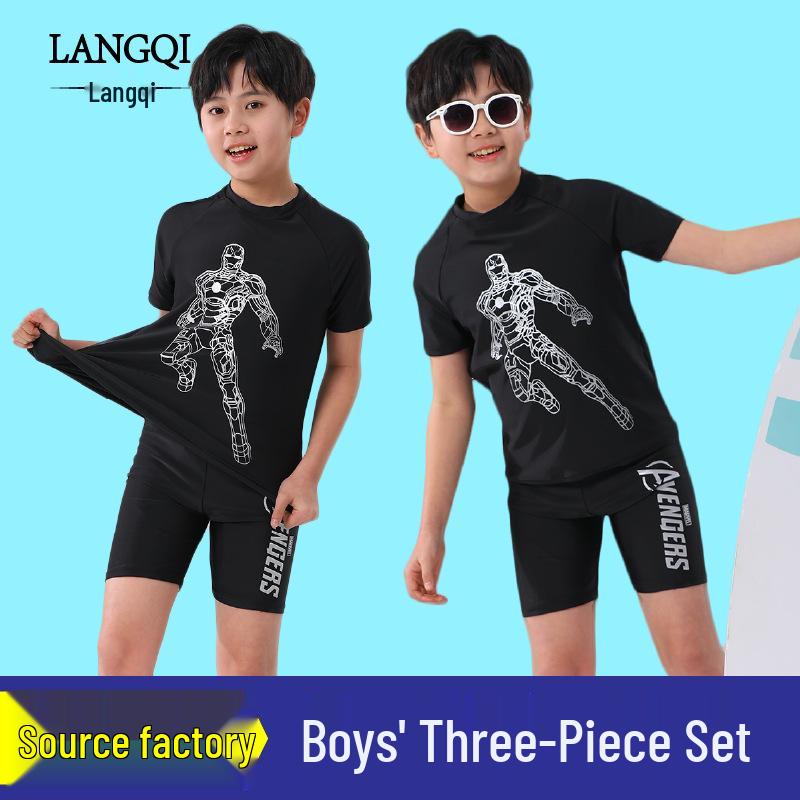 

Langqi Children s Quick-Drying Sunscreen Swim Set for Boys XL for 30~38kg