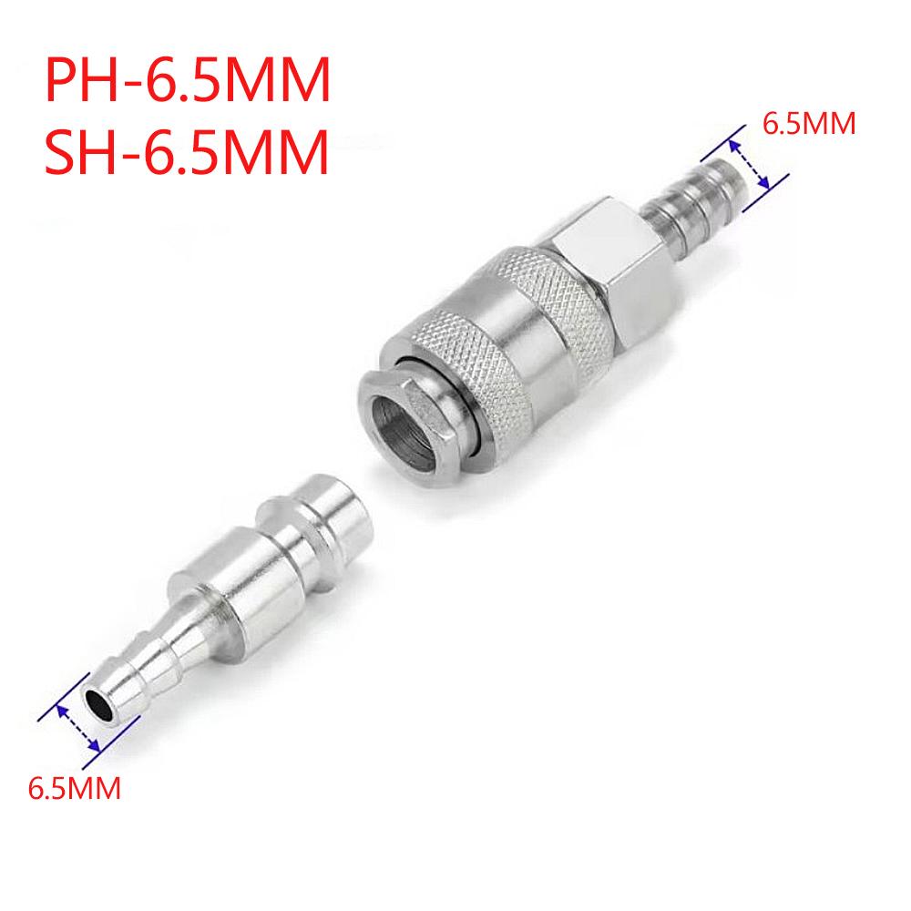 

1Set European EU Type Pneumatic Fitting Connector Quick Coupler For Air Compressor Hose Barb Nozzle SH PH 6MM 8MM 10MM