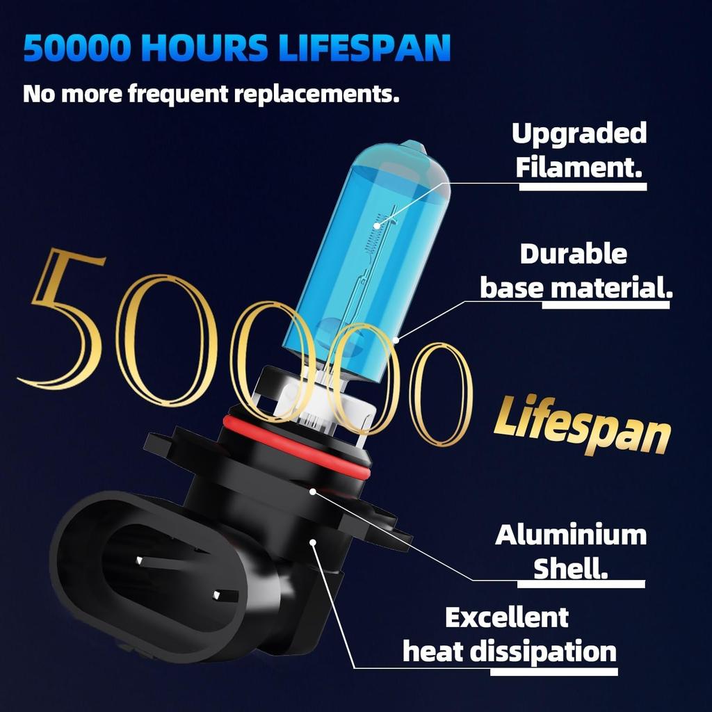 Halogen Headlights Fit For Chevrolet Chevy Suburban 2015-2020 Headlight Bulbs,9005/HB3/H10 High Beam+ H11/H8/H9 Low Beam+ PSX26W Fog Light Combo,Plug