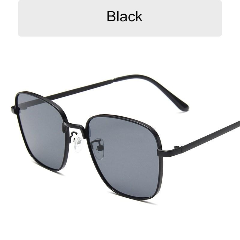 New Classic Fashion Women Oversized Sunglasses Anti-Reflective Mirror Vintage Square Metal Sun Glasses Men Driving Eyewear Uv400