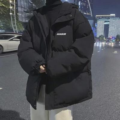 Men's Hooded Down Jackets: Casual, Thickened Cotton for Autumn & Winter - Trendy Youth Styles
