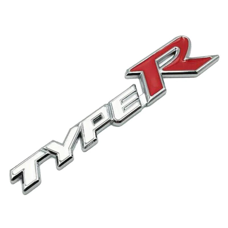 

3D Metal Car Sticker Auto Badge Emblem Type R Logo Decal For Honda CIVIC FD2 FD FA 5 Mugen TypeR Racing Car Styling Accessories