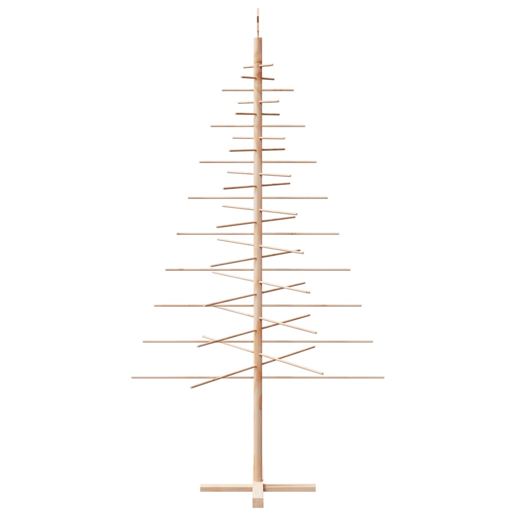 Wooden Christmas Tree for Decorating 210 cm Solid Pine Wood