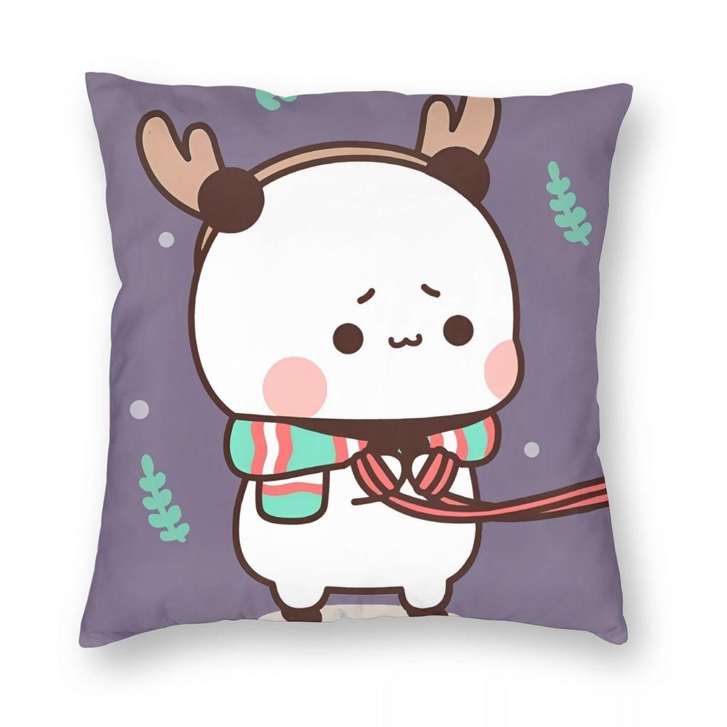Dudu Bear And Bubu Panda Christmas Pillowcase Soft Polyester Cushion Cover Decoration Pillow Case Cover Chair Wholesale 45*45cm