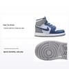 Air 1 Retro High OG TD True Blue Baby-Sneakers Weiß Zementgrau FD1413-410