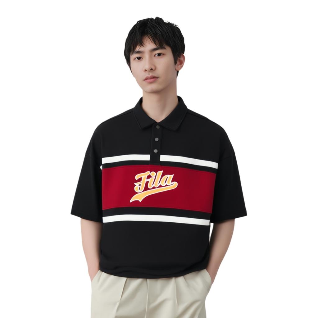 FILA FUSION Polo Shirt Men's Jet Black T11M432110ABK