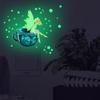 Luminous Fairy Sitting On The Cup Stickers Glow In The Dark Fluorescent Star Wall Decals For Girls Rooms Light Switch Home