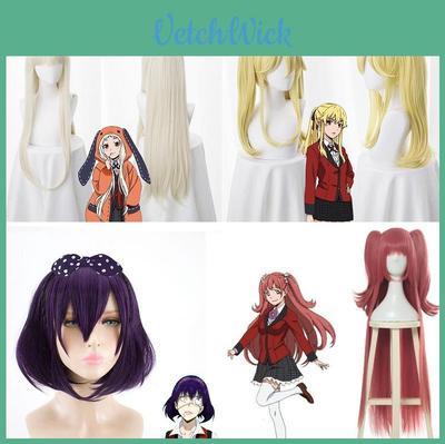 Kakegurui Jabami Yumeko Meari Kirari Yumemi Runa Long Cosplay Party Hair Wigs In Vibrant Colors