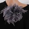 Faux Feather Fabric Corsage Large Lapel Pin Chic 16cm Flower Brooch  Mother's Day