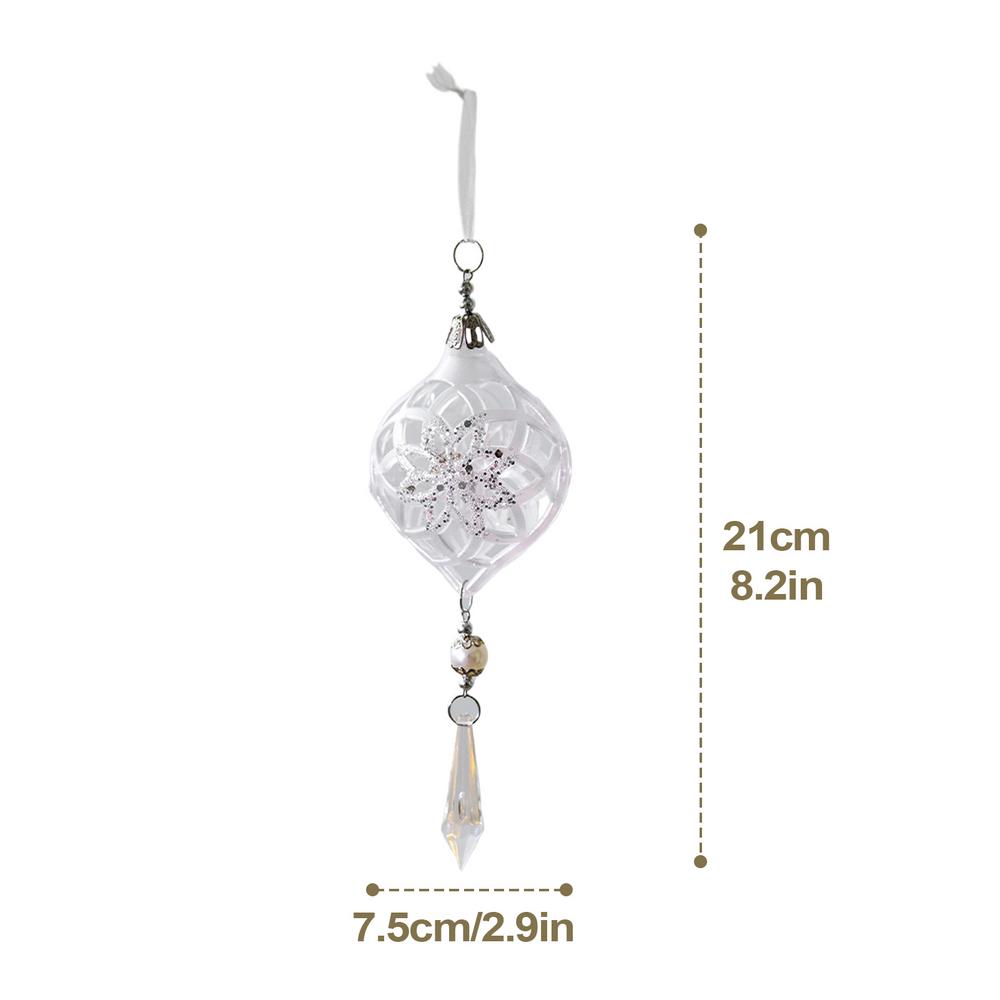 Klare Acryl Weihnachtsbaumschmuck Transparente Tropfen Weihnachtsdekorationen Weihnachten Klare Schneeflocke Herz Zwiebel Schmuck