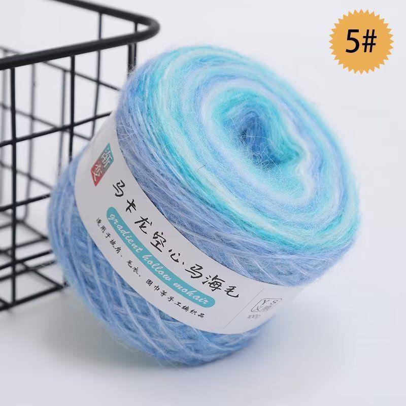 Gradient Mohair Yarn Ball for DIY Knitting & Crochet Projects - Perfect for Scarves, Sweaters, and Blankets