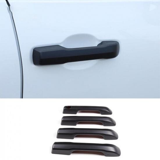 Matte Black Exterior Outside Door Handle Cover Trim For Toyota Tundra 2022-2024