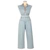 European and American Women's Sleeveless Denim Jeans Two-Piece Suit - Sexy, Loose, Straight Leg Summer Outfit