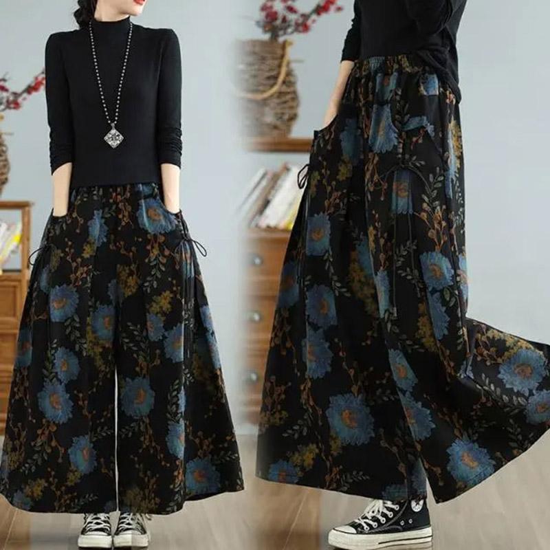 Hose für Damen Elastische Hohe Taille Lange Hose Übergröße Verdickt Dehnbar Vielseitig Lässig Weitbeinjeans