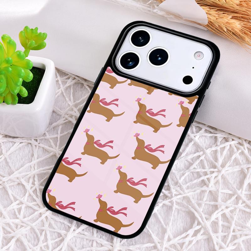 Dachshund Dog Phone Case for iPhone 17 Air 16 15 11 12 14 13 Pro Max Shockproof Cover