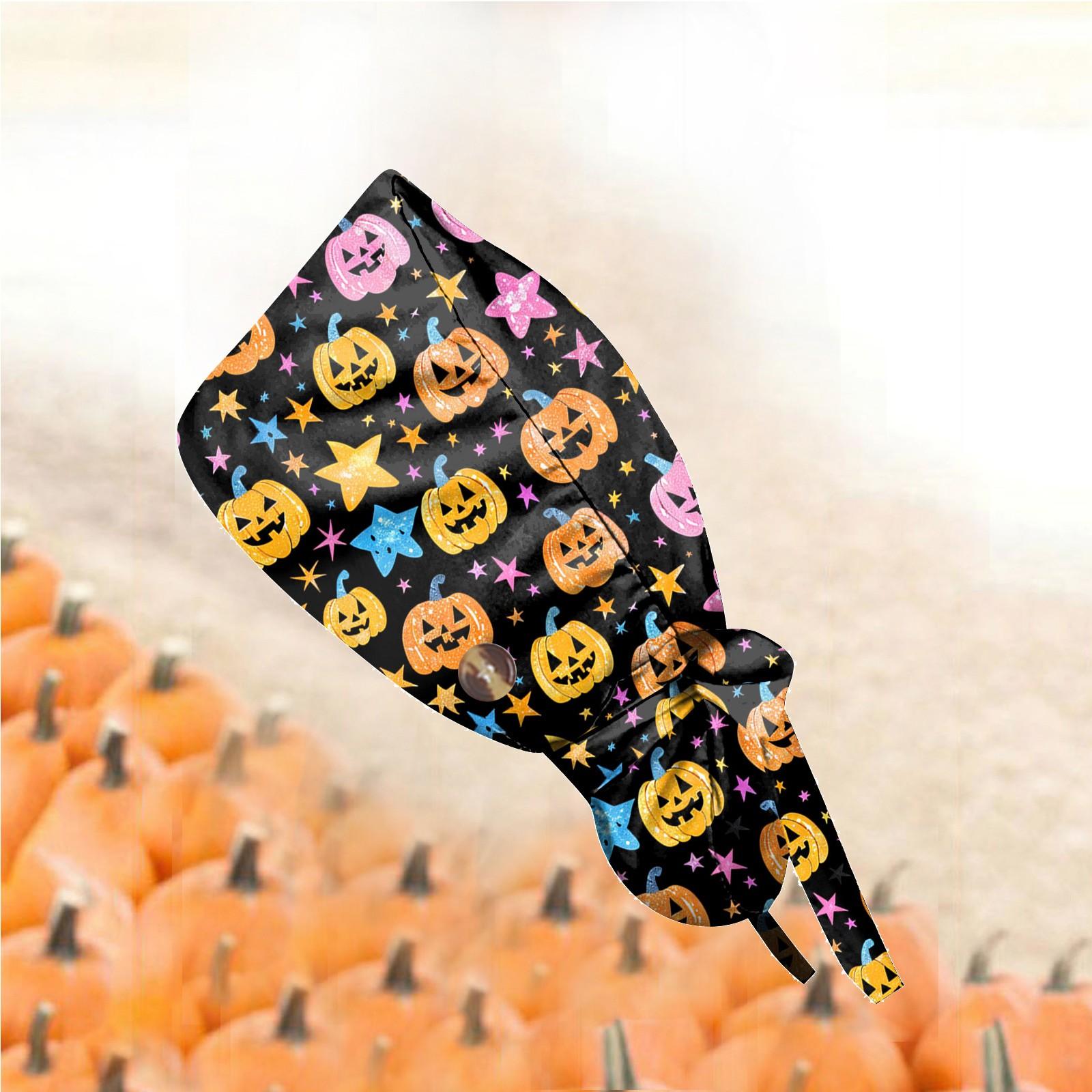 

Модная рабочая кепка с принтом на Хэллоуин, повседневная женская кепка с хвостиком, кепка с постиранной резинкой, кепка Baotou One Size