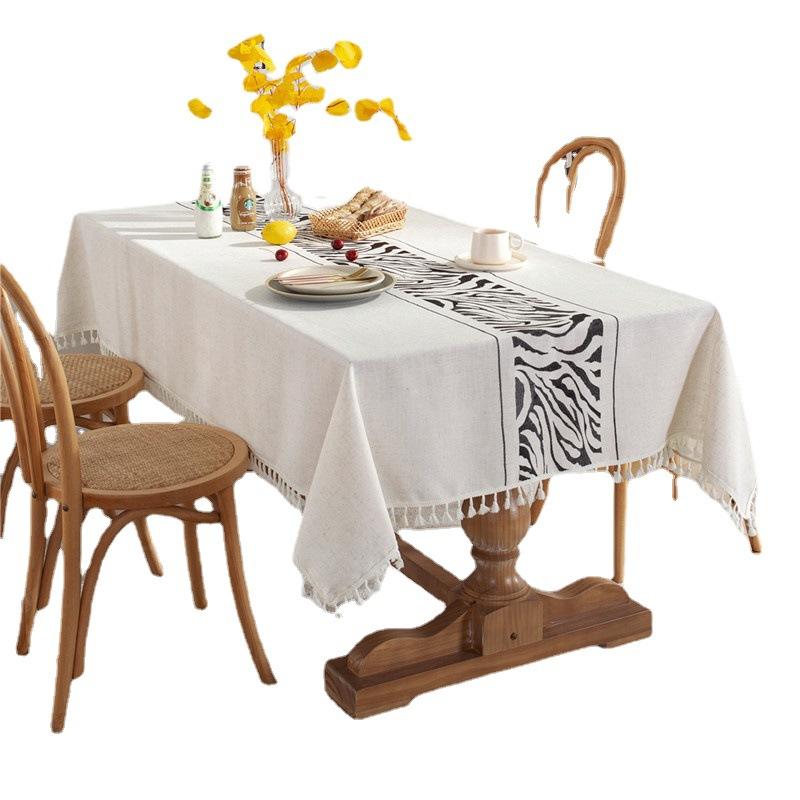 Amazon Embroidery Striped Geometric Tablecloth Tablecloth Tablecloth Rectangular Coffee Table Tablecloth Table Cloth