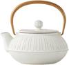 Iwachu Type 5 Chrysanthemum Enamel Nambu 44150 Teapot, Design, Gold/Hemp Color, 0.65L, Interior, Ironware,