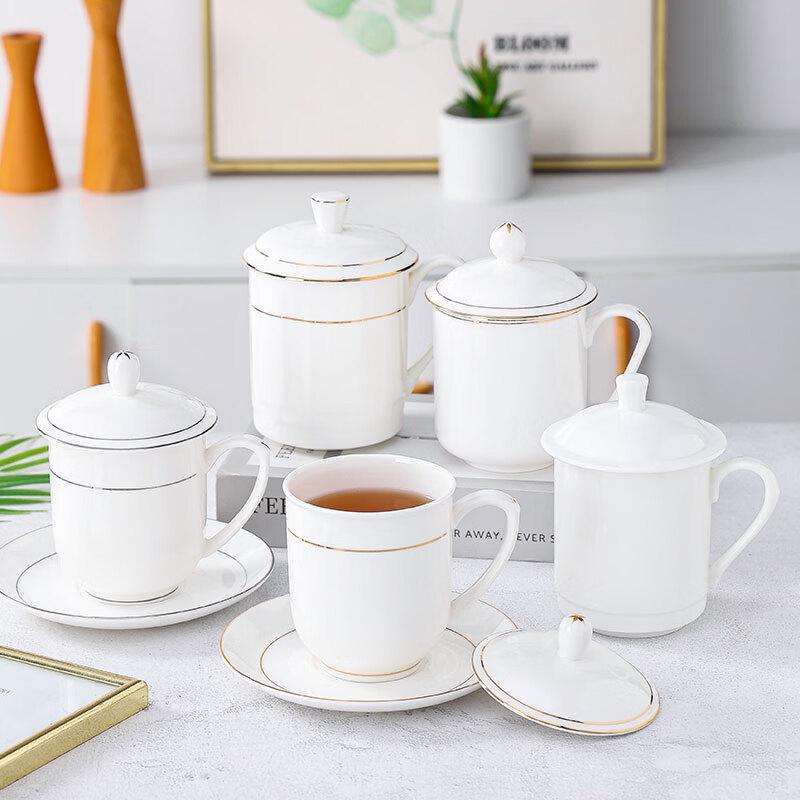 Qianxing Ceramic Office Water Cup with Lid