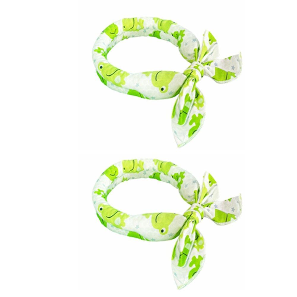 2Pcs Breathable Towel Pet Cooling Ice Scarf Cute Print Pet Cool Neck Ring Outdoor Travel