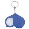 Magnifier Keychain 10X Magnification Foldable Portable Mini Magnifying Glass with Key Ring for Outdoor Reading Blue