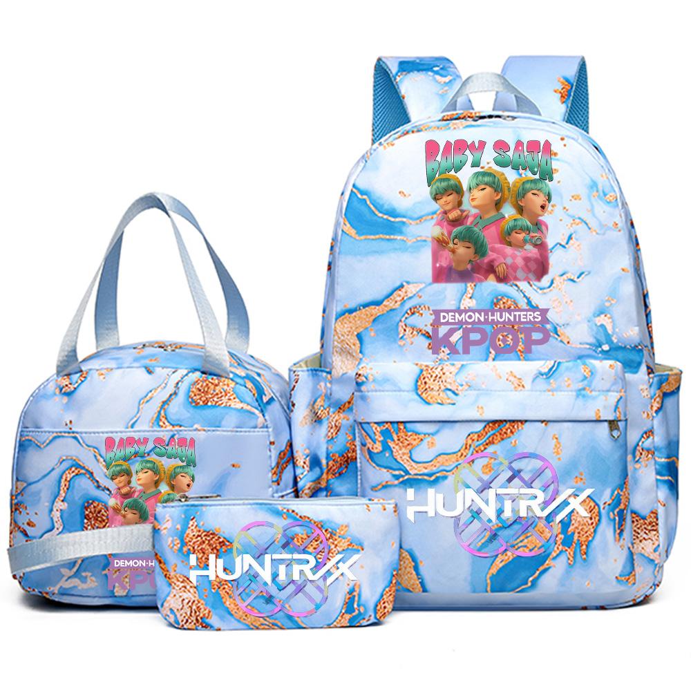 3-teiliges/Set Anime niedlich K-pop Bedruckter Rucksack mit Handtasche Federmäppchen für Teenager Schüler Mädchen Jungen Schultasche Schultasche Damen Große Kapazität Reisetasche