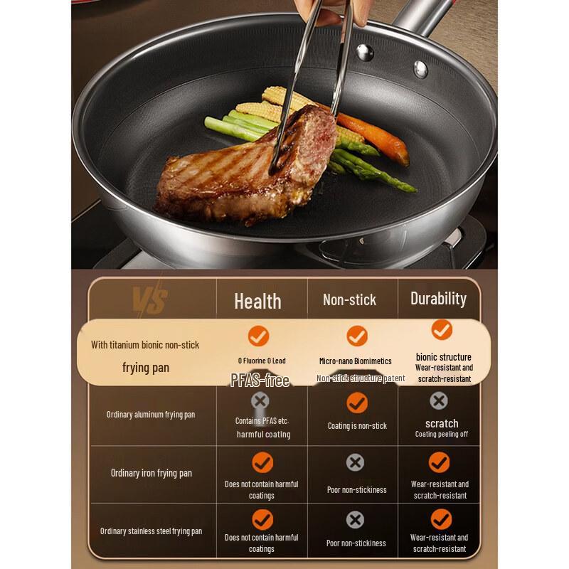 KOBACH 24cm Non-Stick Titanium Biomimetic Frying Pan