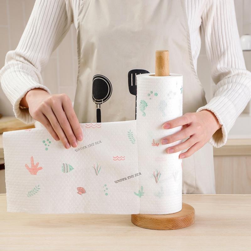 Lazy Rag Wet and Dry Household Cleaning Kitchen Supplies Paper Thickened Disposable Dish Cloth Household Non-woven Towel